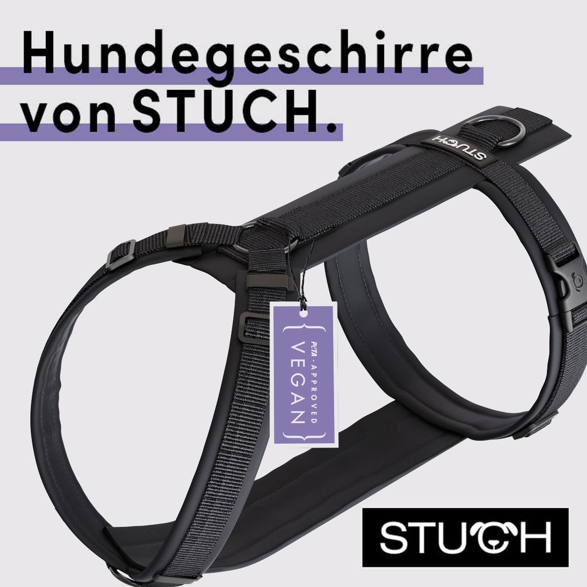 Y-Hundegeschirr, Schwarz XXS