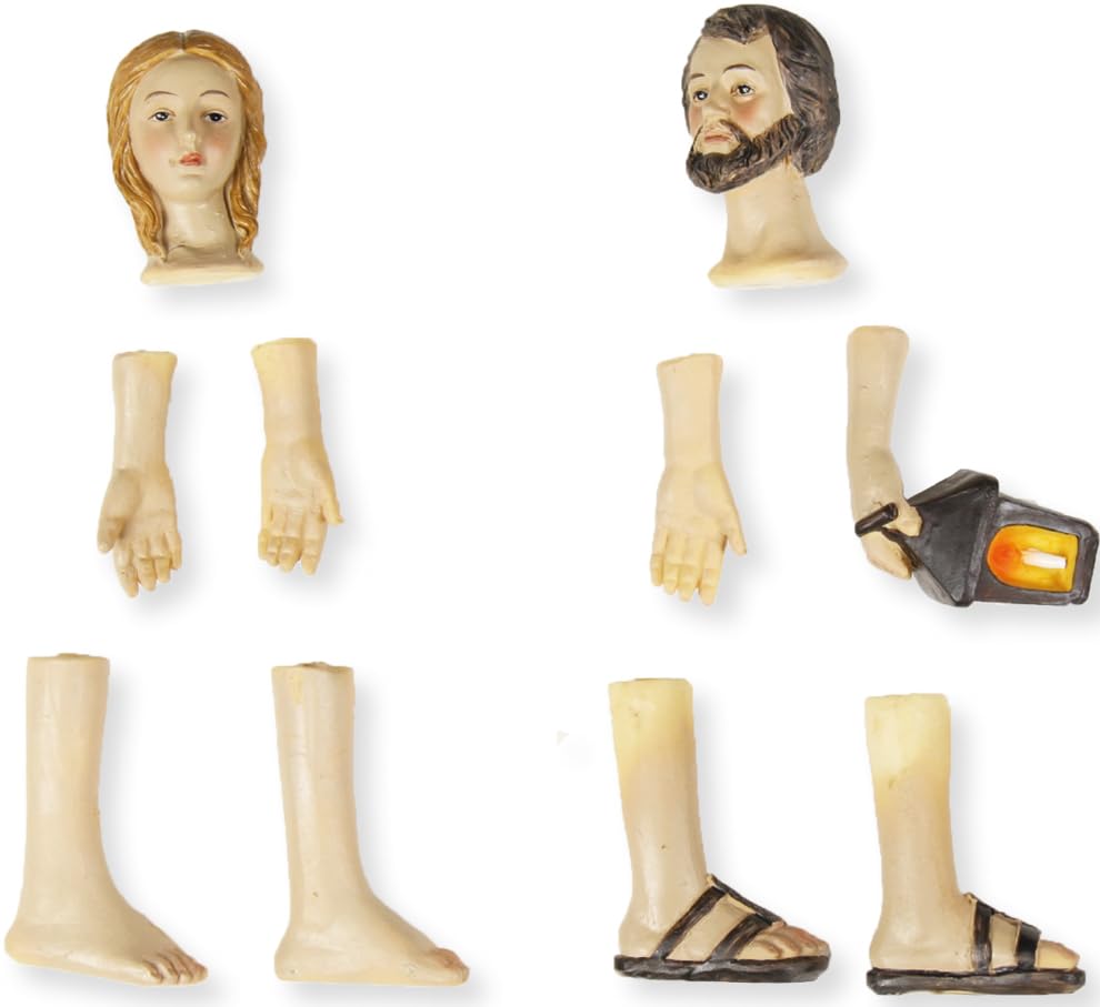 Krippenfiguren-Set (10-teilig, handbemalt)