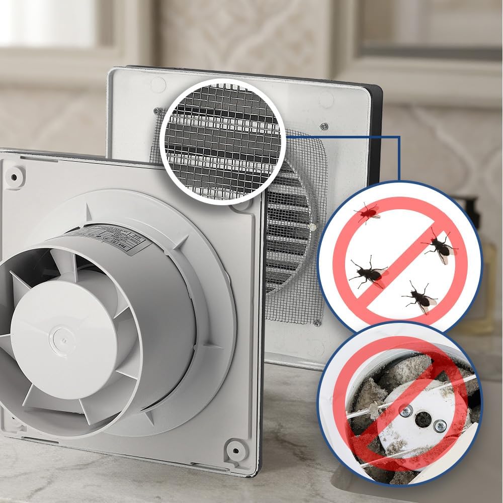 Leiser Badventilator Felix mit Filter, Gold- 100 Mm- 43 db- 12 w- Felix
