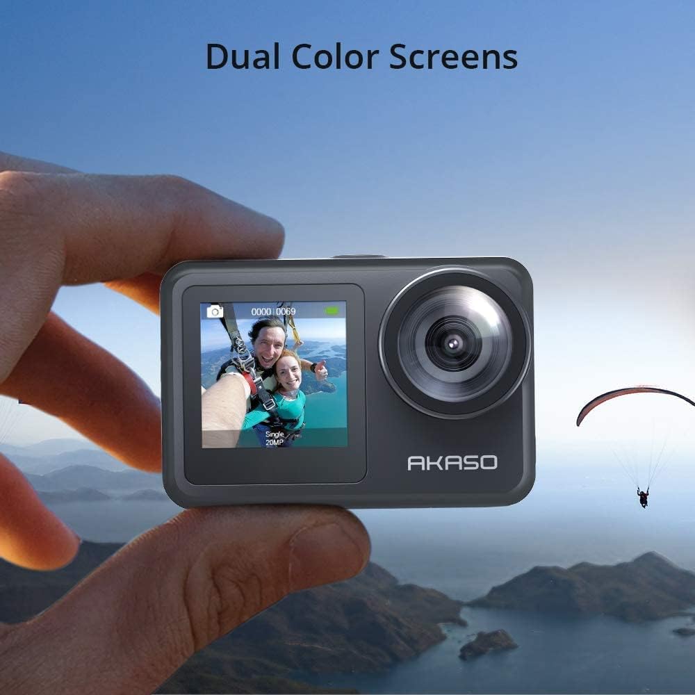 Action Cam 4K30FPS mit Touchscreen und EIS 2.0, Schwarz