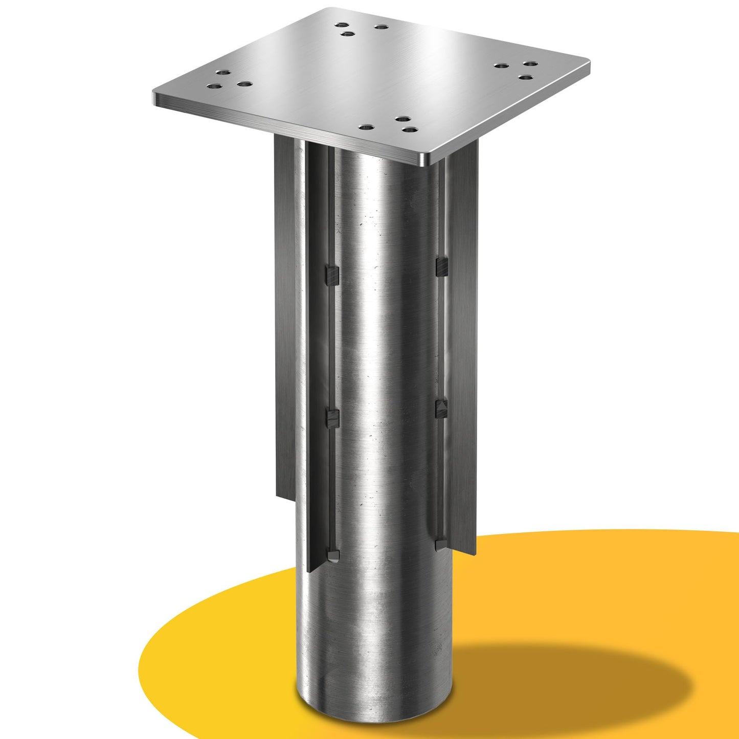 Bodenhülse für Sonnenschirm, Silber Matt