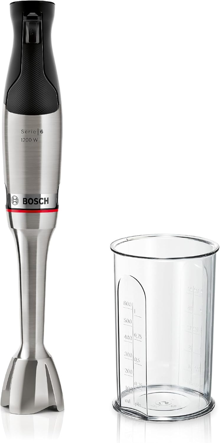 ErgoMaster Serie 6 Stabmixer, 1-in-1, 1200 Watt Edelstahl/Schwarz