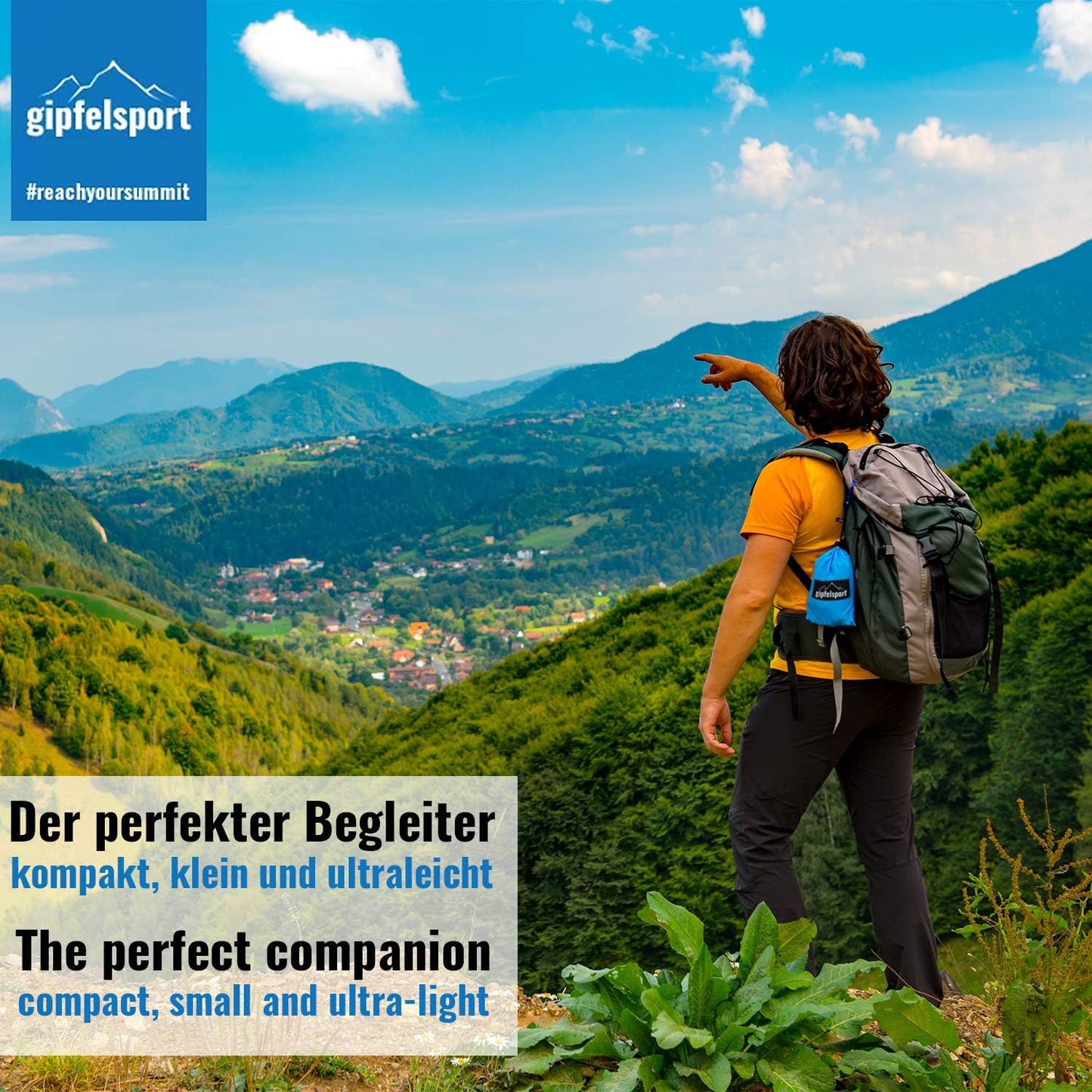 Wasserdichte Picknickdecke, Blau