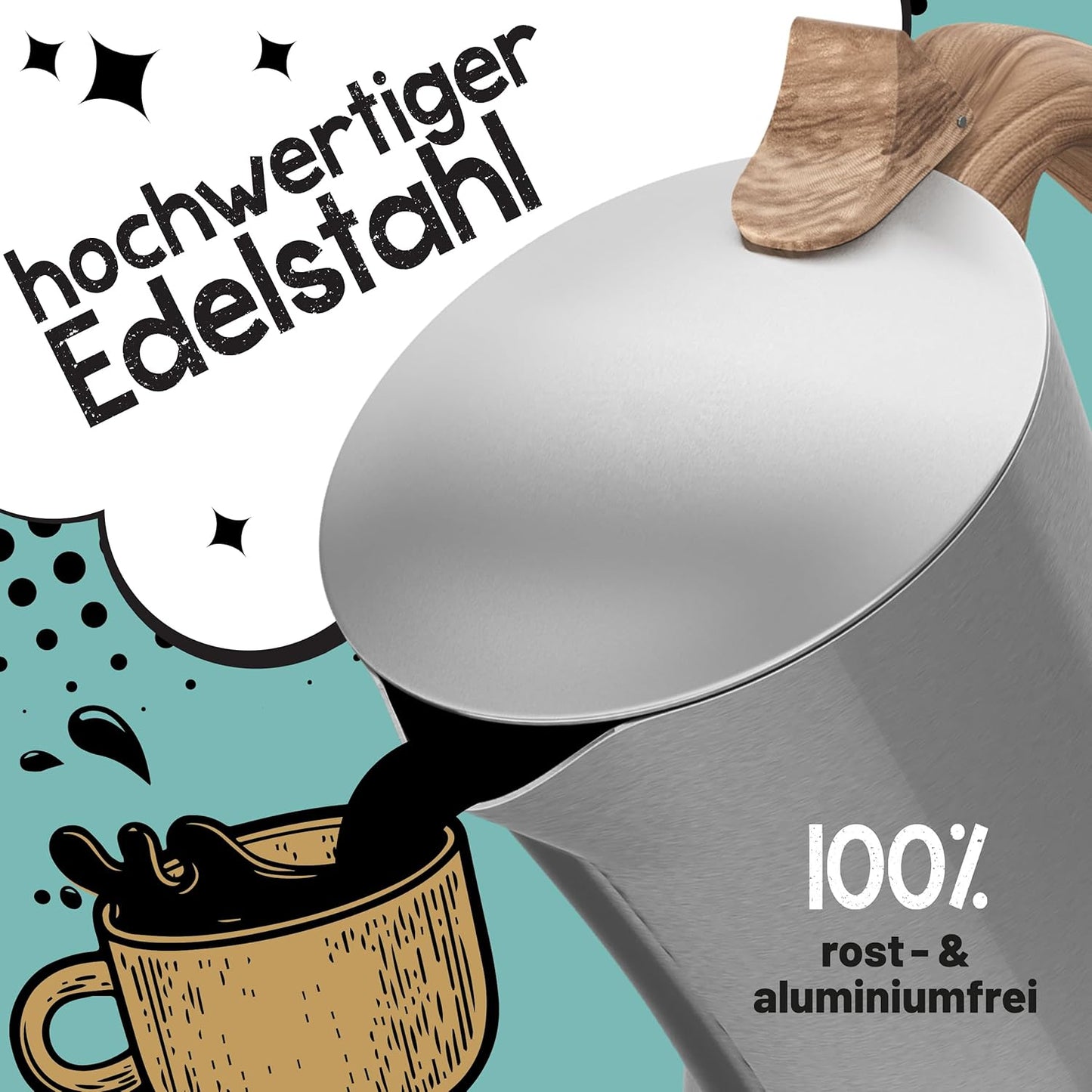 Espressokocher Flow Premium, 300ml (6 Tassen)