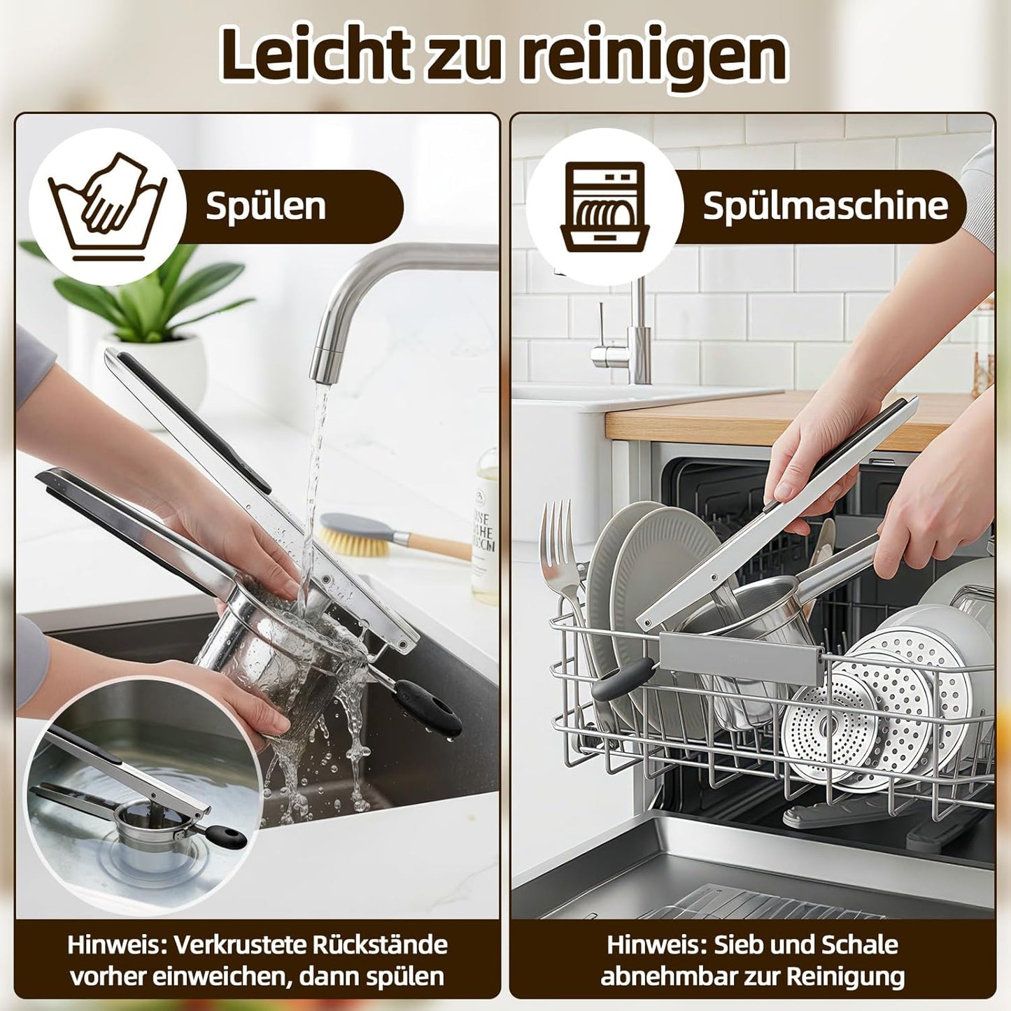 Kartoffelpresse mit 4 Spätzlesieben
