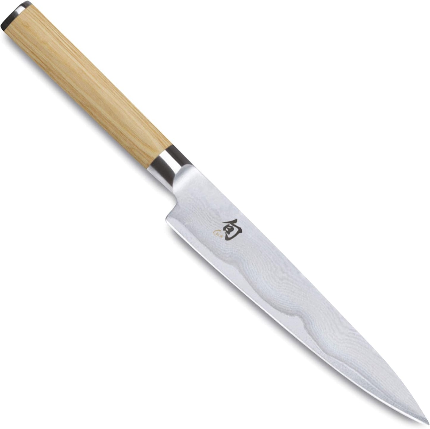 Shun Classic White Allzweckmesser mit Klingenschutz & Schutzhandschuh, 2) Allzweckmesser 15cm