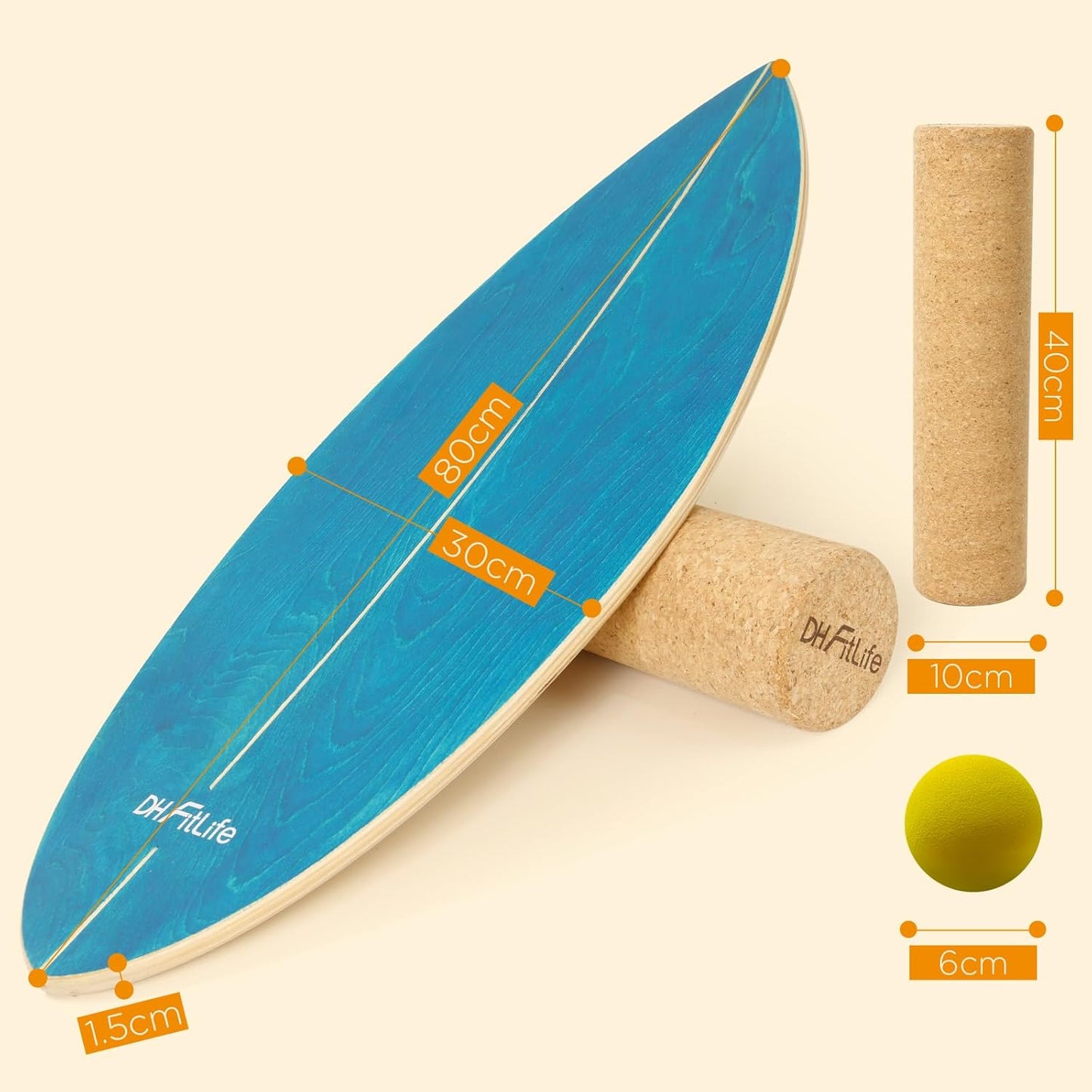 Indoor Balance Board mit Rocker Shape, Aquagrün