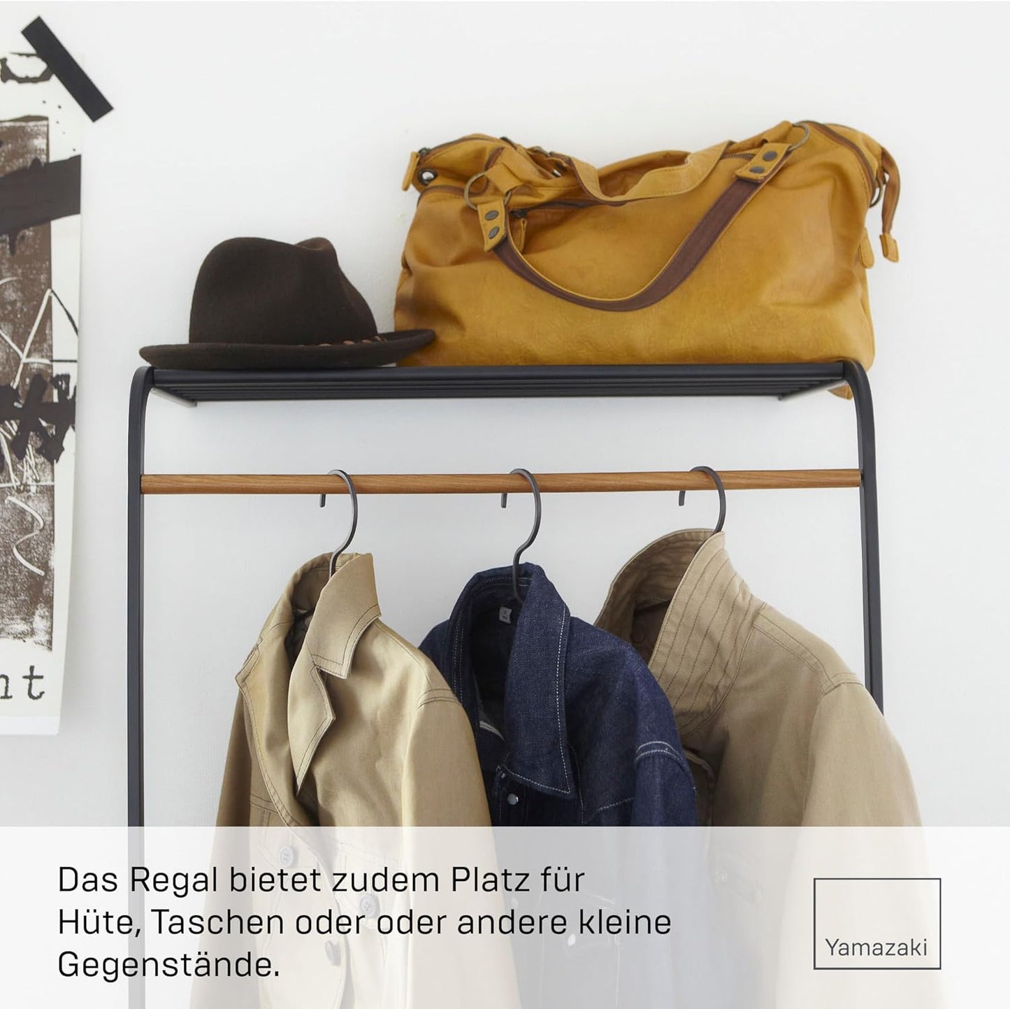 TOWER Standgarderobe, Schwarz