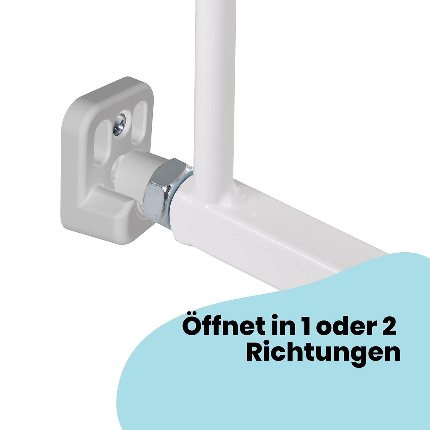 Wall Fix Treppenschutzgitter Metall Weiss, Wall Fix White