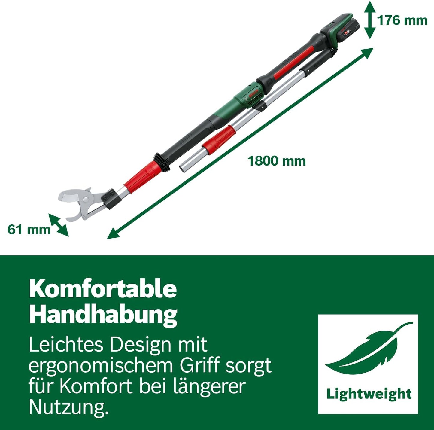 Akku-Gartenschere AdvancedPrune 18V-45 (mit Stange)
