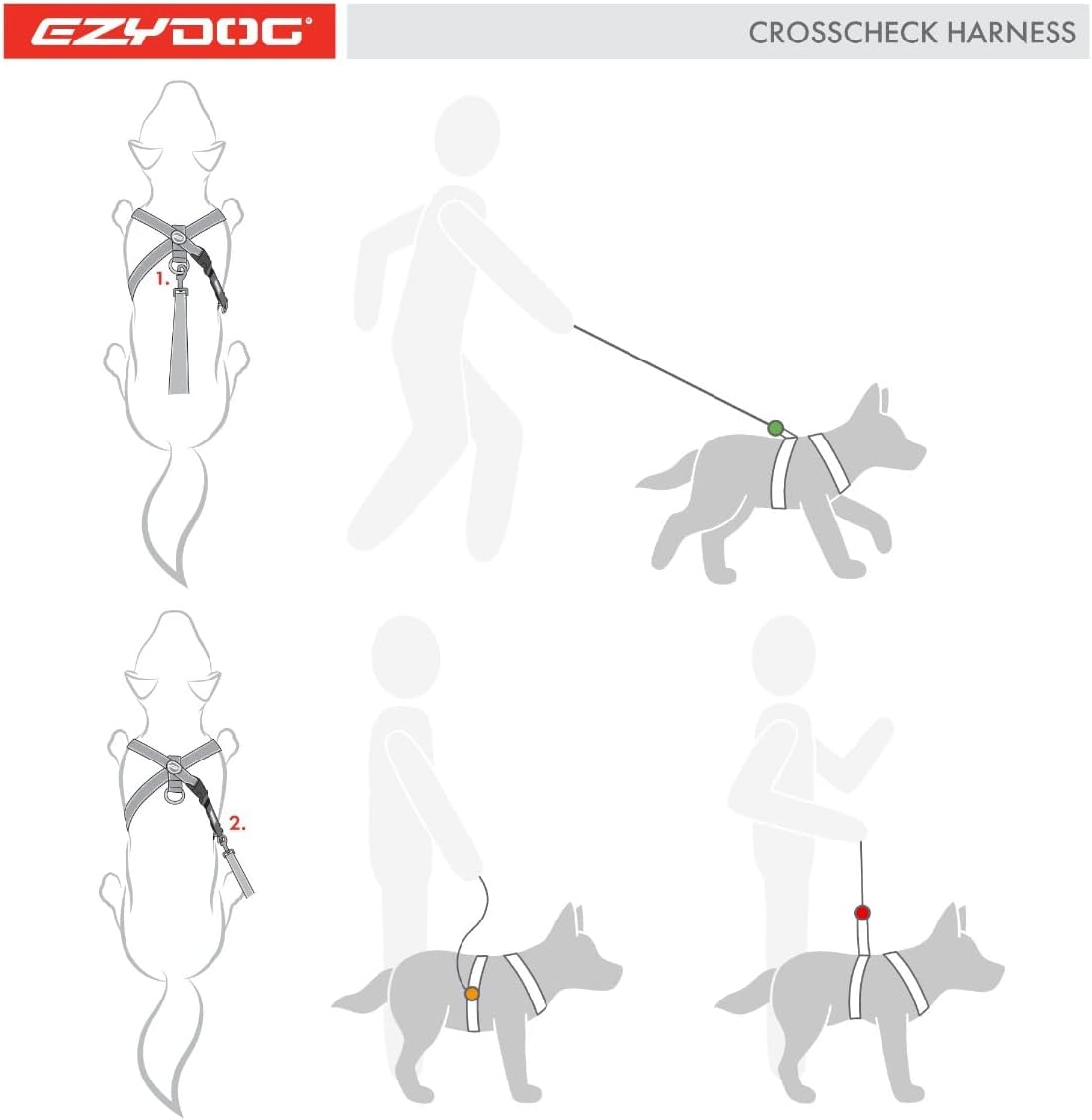 Anti-Zug Hundegeschirr ‎CCHBM, M (45 - 64cm) Schwarz