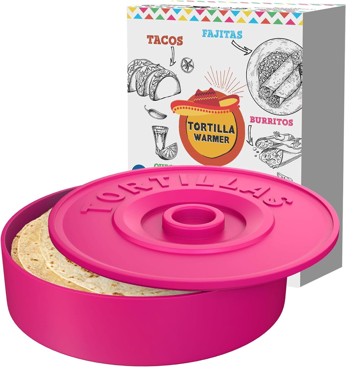 Tortilla-Warmhaltebox, Rosa
