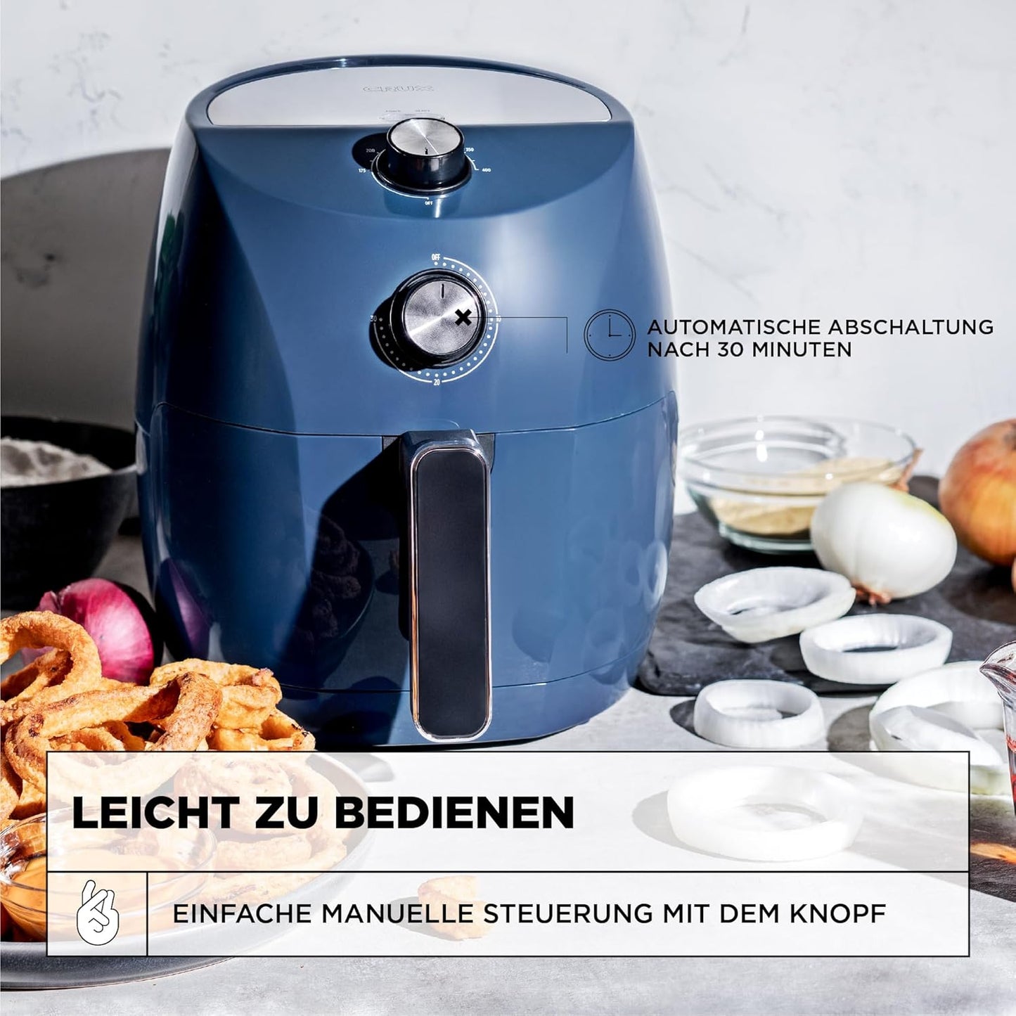 Heissluftfritteuse, Blau 3.5L Manuale