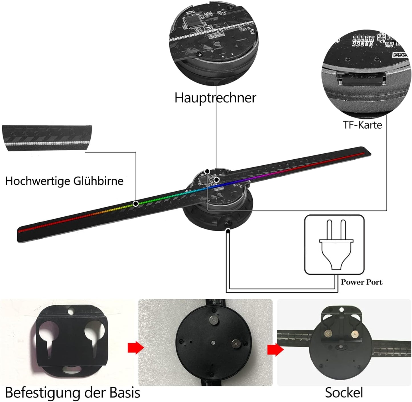 3D-Hologrammprojektor, 42CM hologramm projektor