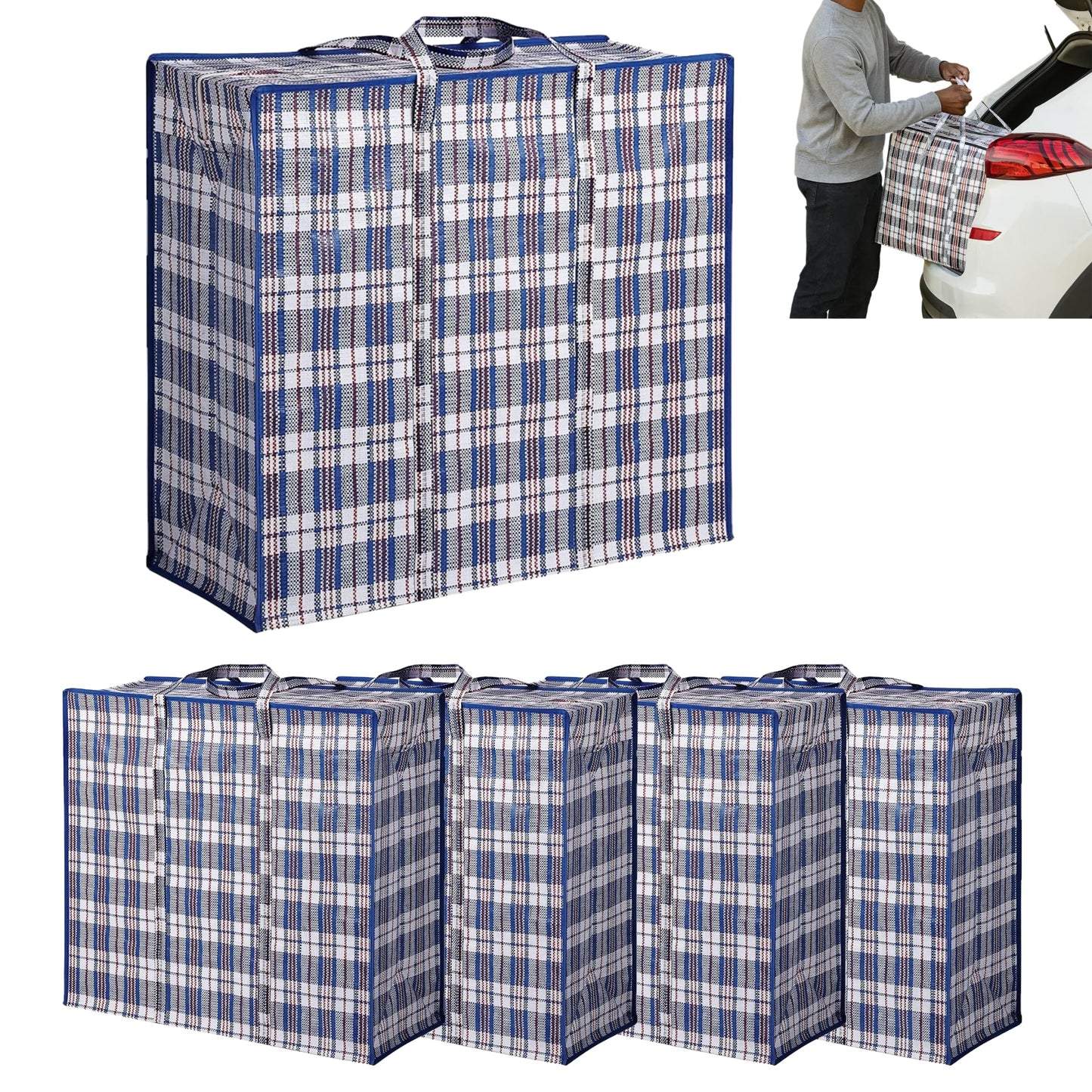 5-teiliges Aufbewahrungstaschen-Set, Blau 5er Set