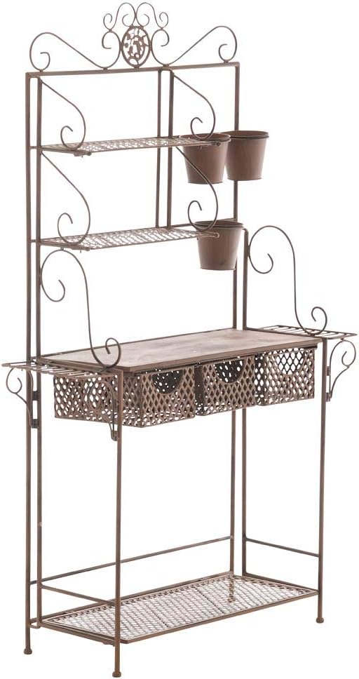 Pflanzregal Shine, Antik Braun