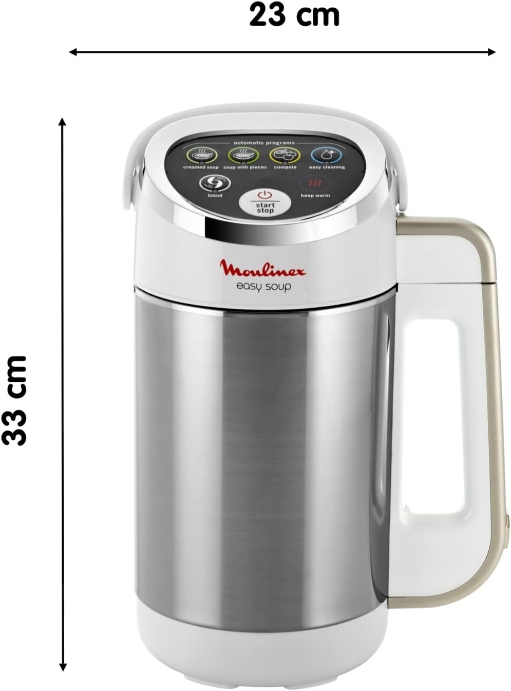 Easy Soup Mixer mit Heizfunktion, Silber, Einzigartig