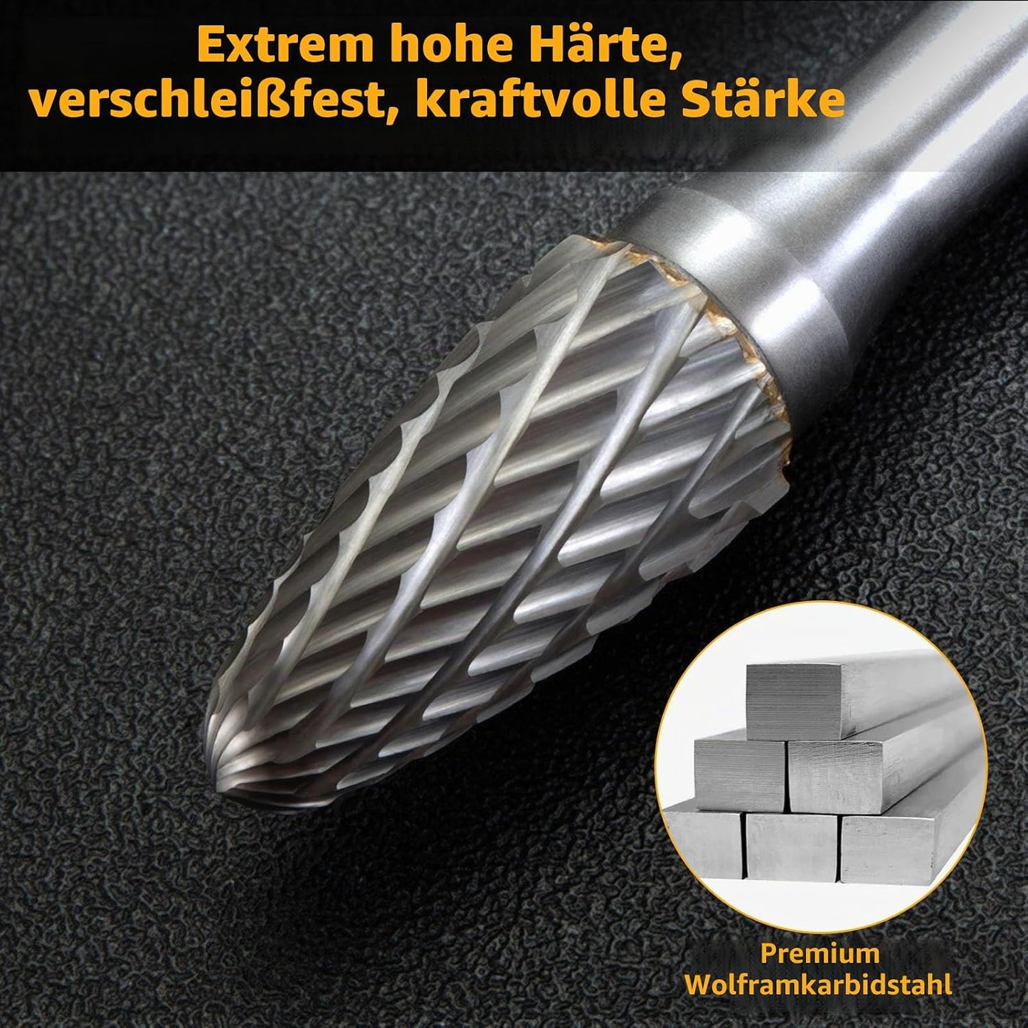10-teiliges Frässtifte Set, 6 mm, 10 Stück