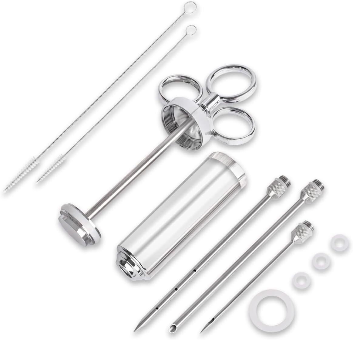 PSB-60 Fleischspritzen-Set (50 ml), inkl. 3x Pökelnadeln, 2x Reinigungsbürste, 4x Dichtungen