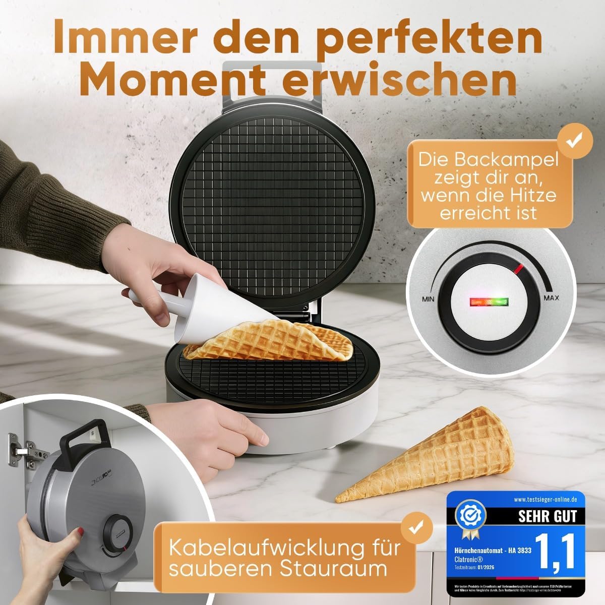 Hörncheneisen mit Antihaftbeschichtung, Silber