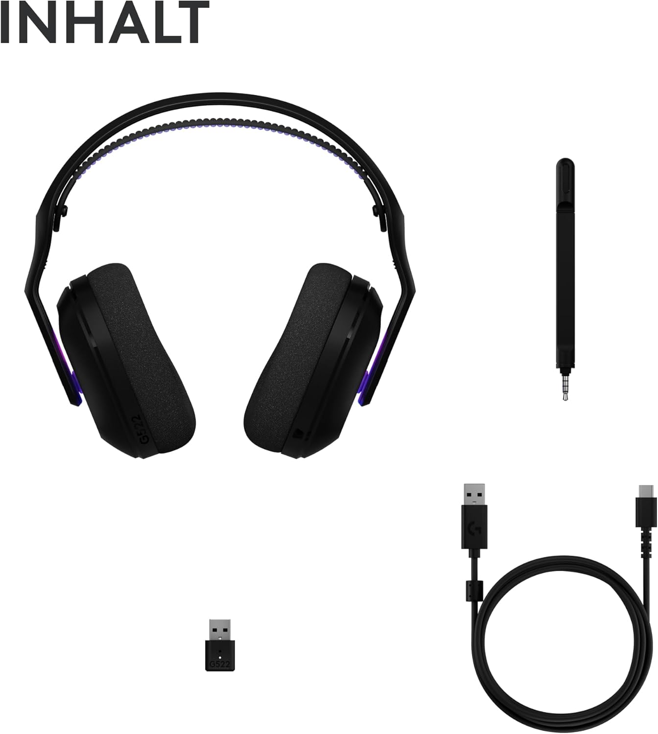 G522 Lightspeed Gaming-Headset, G522 Headset Schwarz