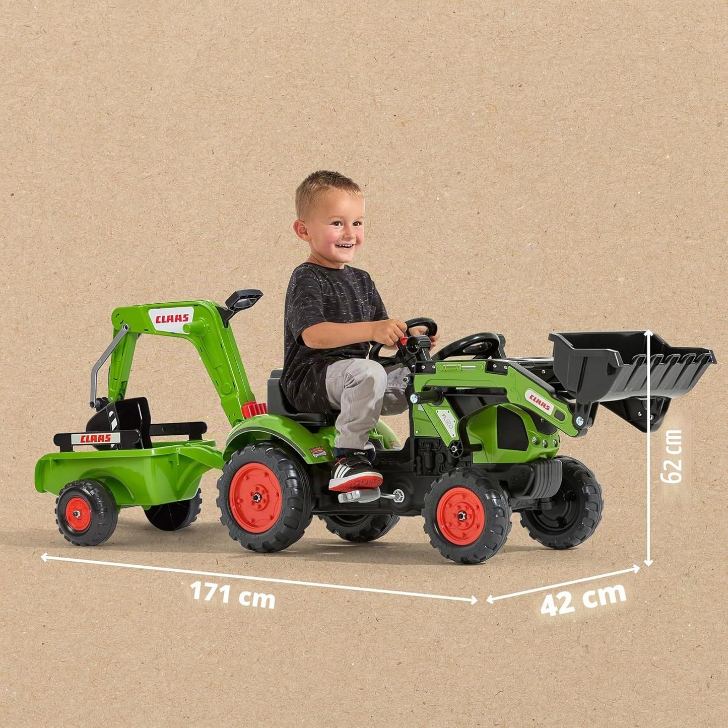 Kinder-Baggerlader mit Anhänger, N