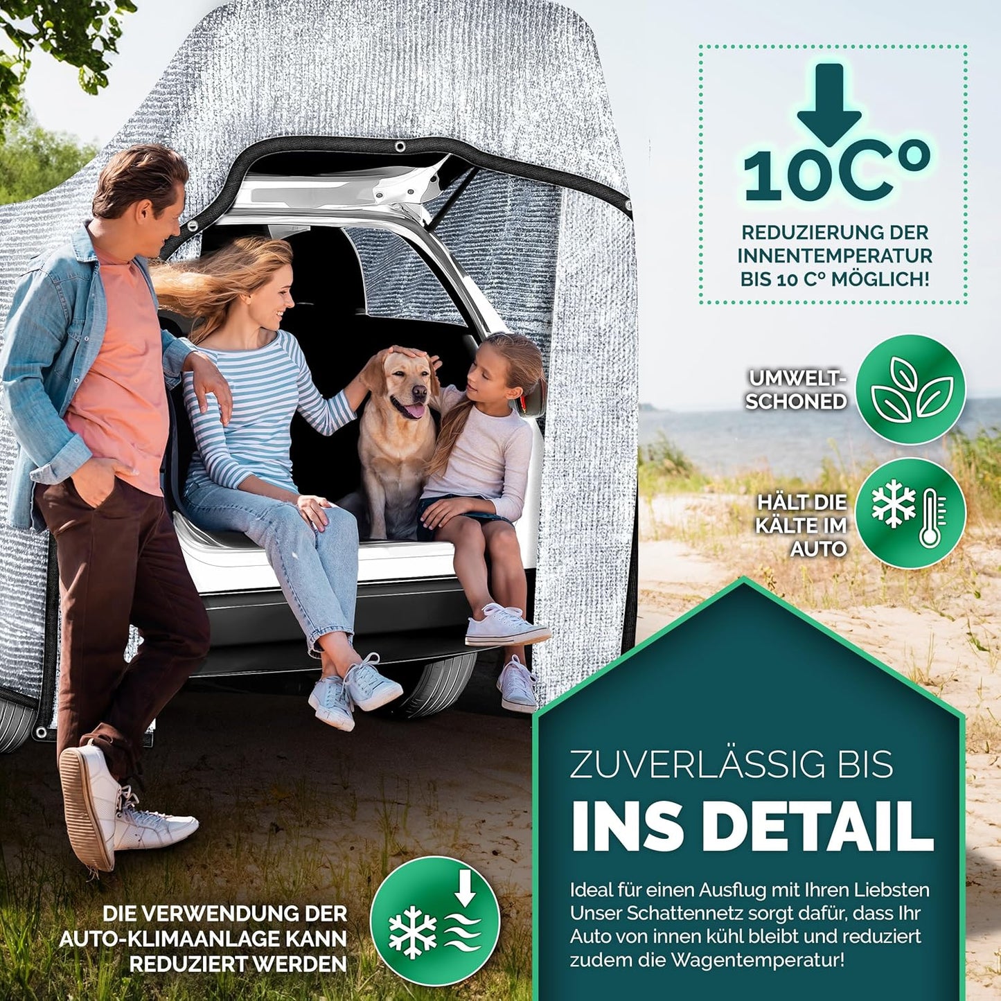 Sonnenschutznetz 4x6 m mit Ösen, 4x6 m