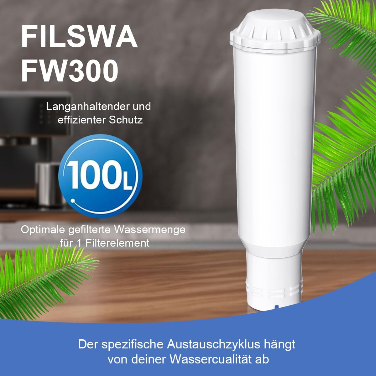 6-teiliges Wasserfilterpatronen-Set für Kaffeemaschinen, 6 Stück