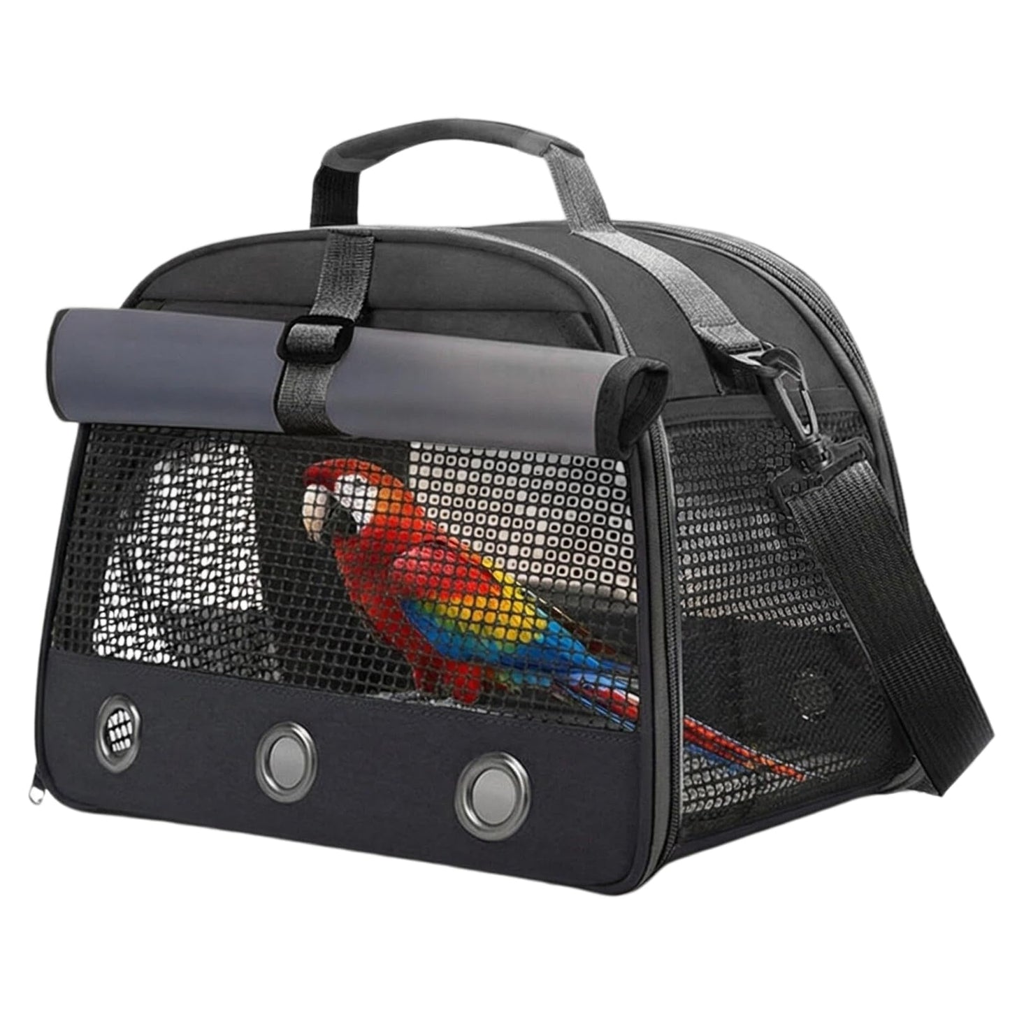 Faltbare Transportbox für Kleintiere und Vögel, Schwarz