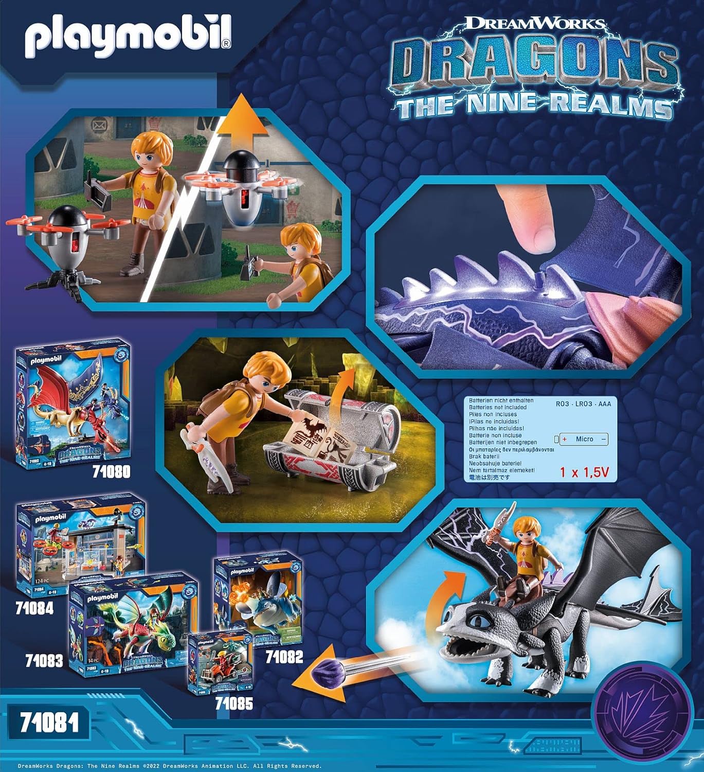 71081 Dragons: The Nine Realms - Thunder & Tom, Konstruktionsspielzeug, Single