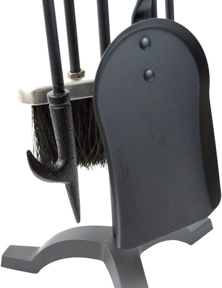 Buxton Kaminbesteck-Set, Schwarz & Nickel