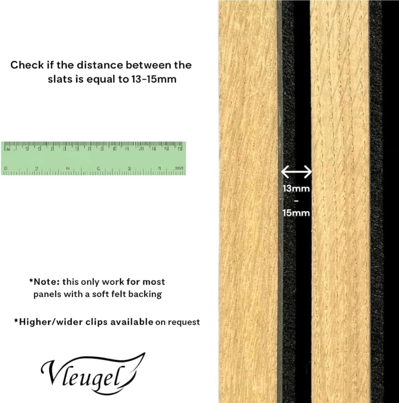 Wandregal für Akustikpaneele, 2 Pack Smal