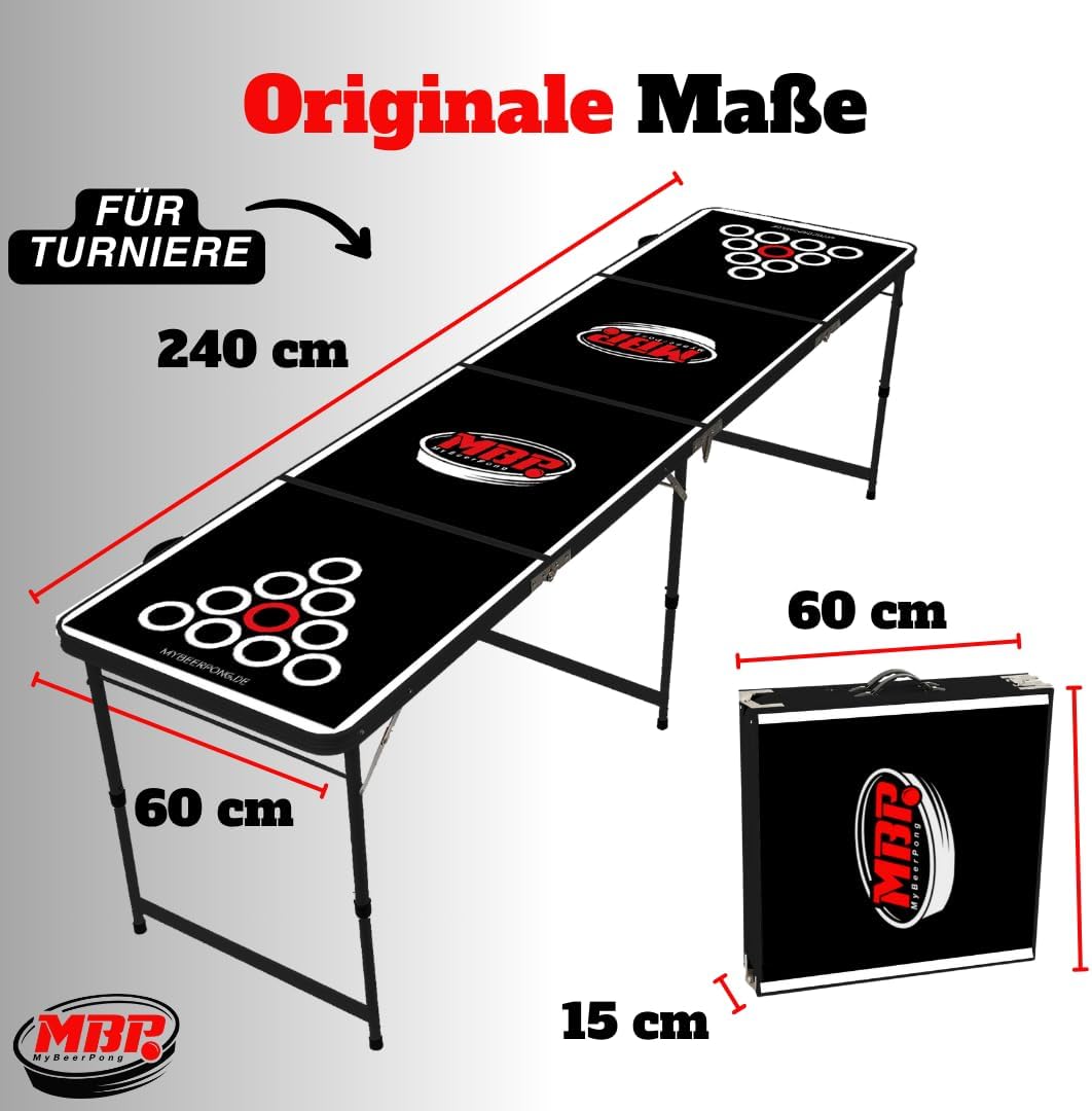 Bierpong Tisch-Set mit Tischtennisbällen