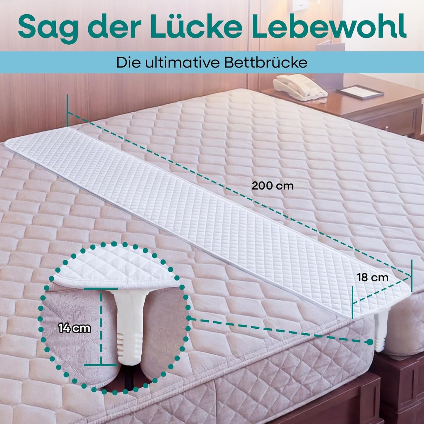 Liebesbrücke für Split King Betten