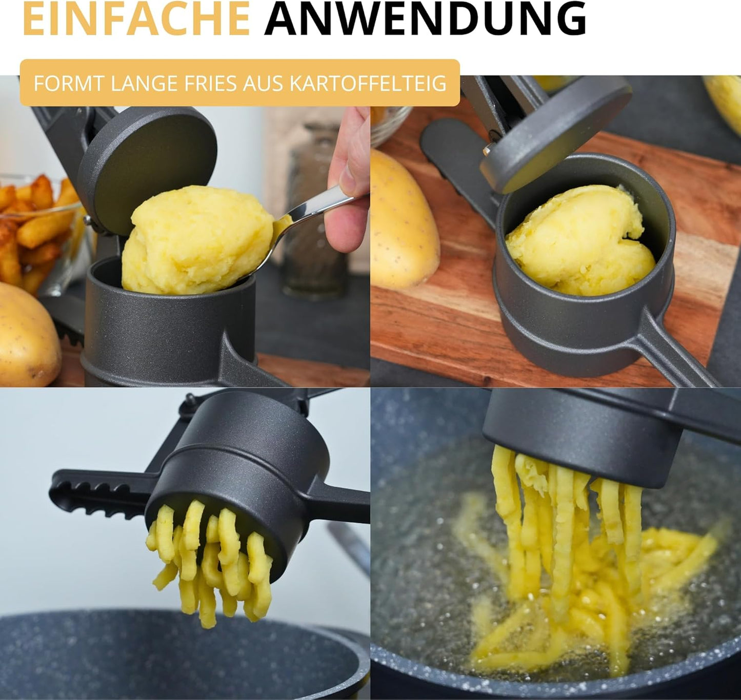 Pommespresse, Anthrazit