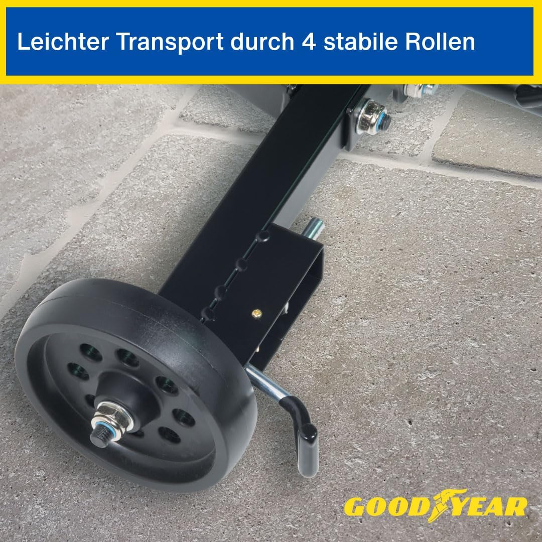 Felgenbaumwagen mit Schutzhülle (bis 100 kg), Felgenbaumwagen