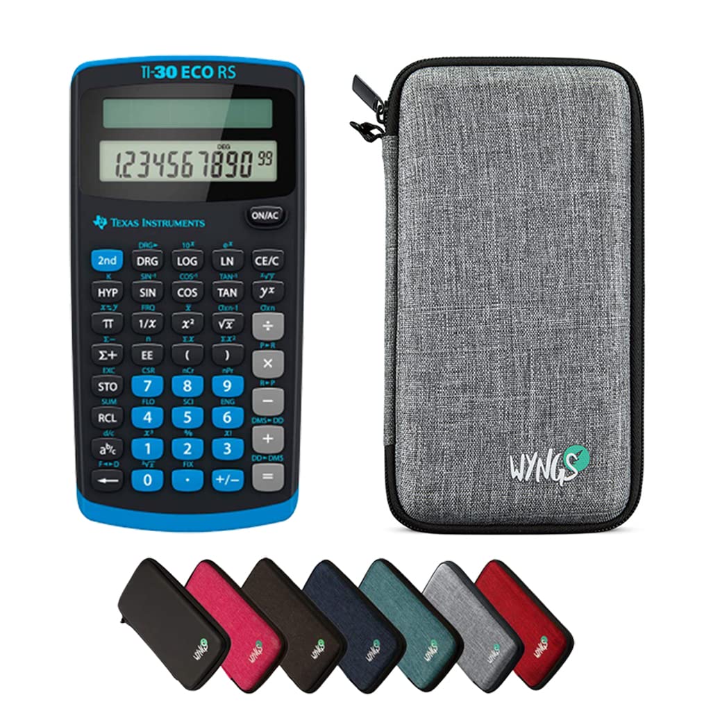 TI-30 ECO RS Taschenrechner mit Schutztasche, Hellgrau