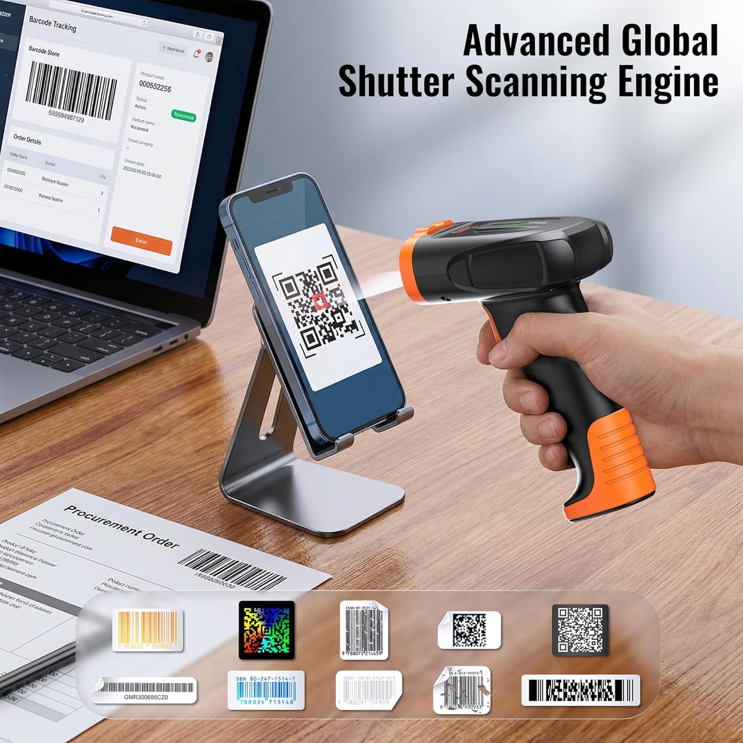 Kabelloser Barcode-Scanner D5300 für 1D, 2D und QR