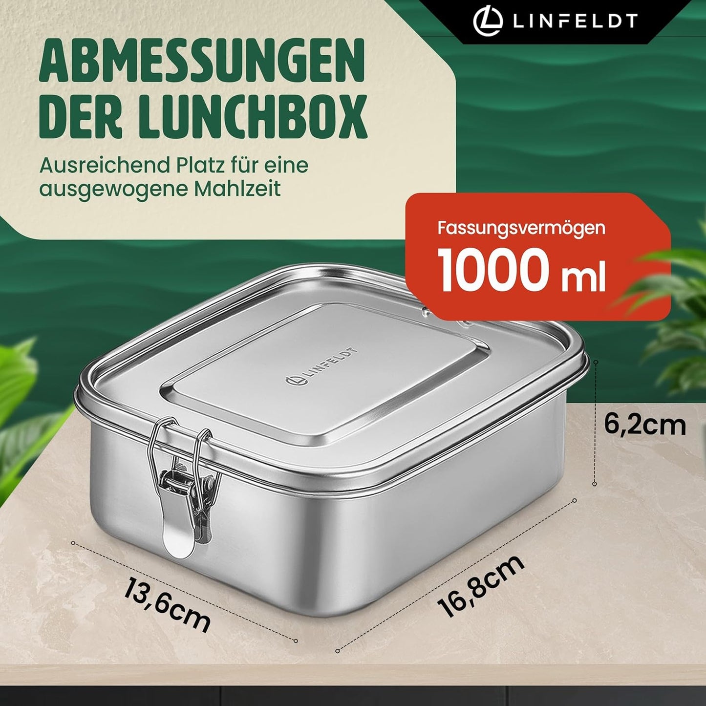 Bento Box, Edelstahl 1000ml