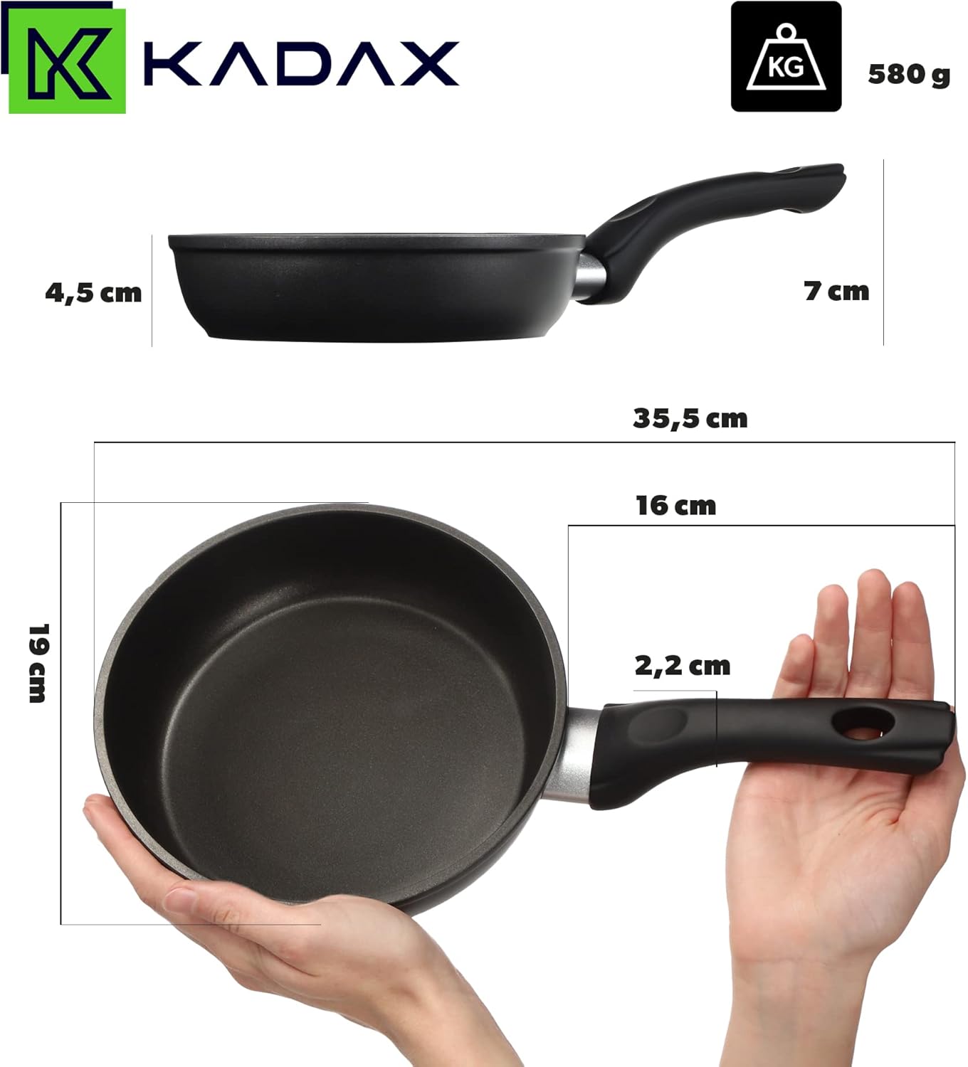 Bratpfanne mit Antihaftbeschichtung (⌀ 18cm), ⌀ 18cm