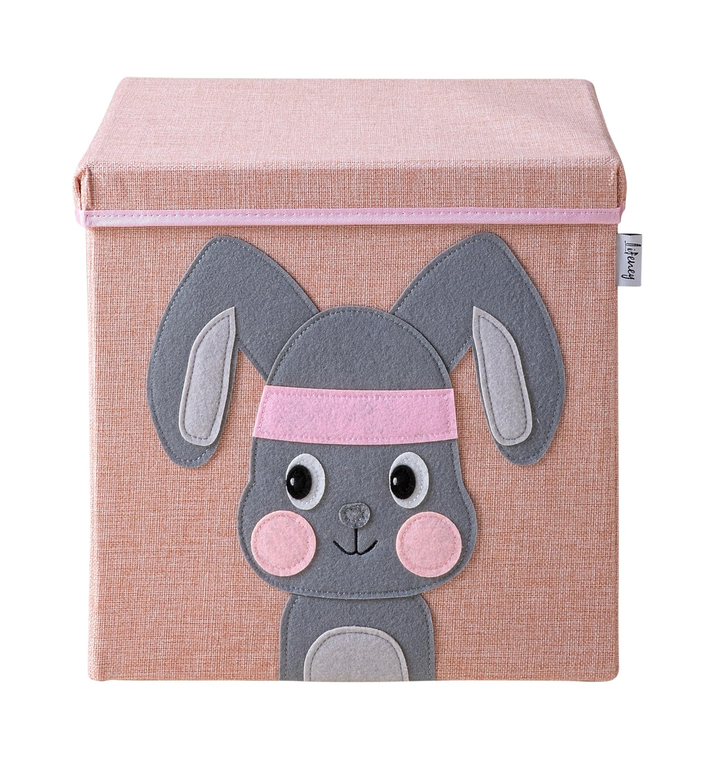 Spielzeug-Aufbewahrungsbox mit Tiermotiv, Rosa Katze