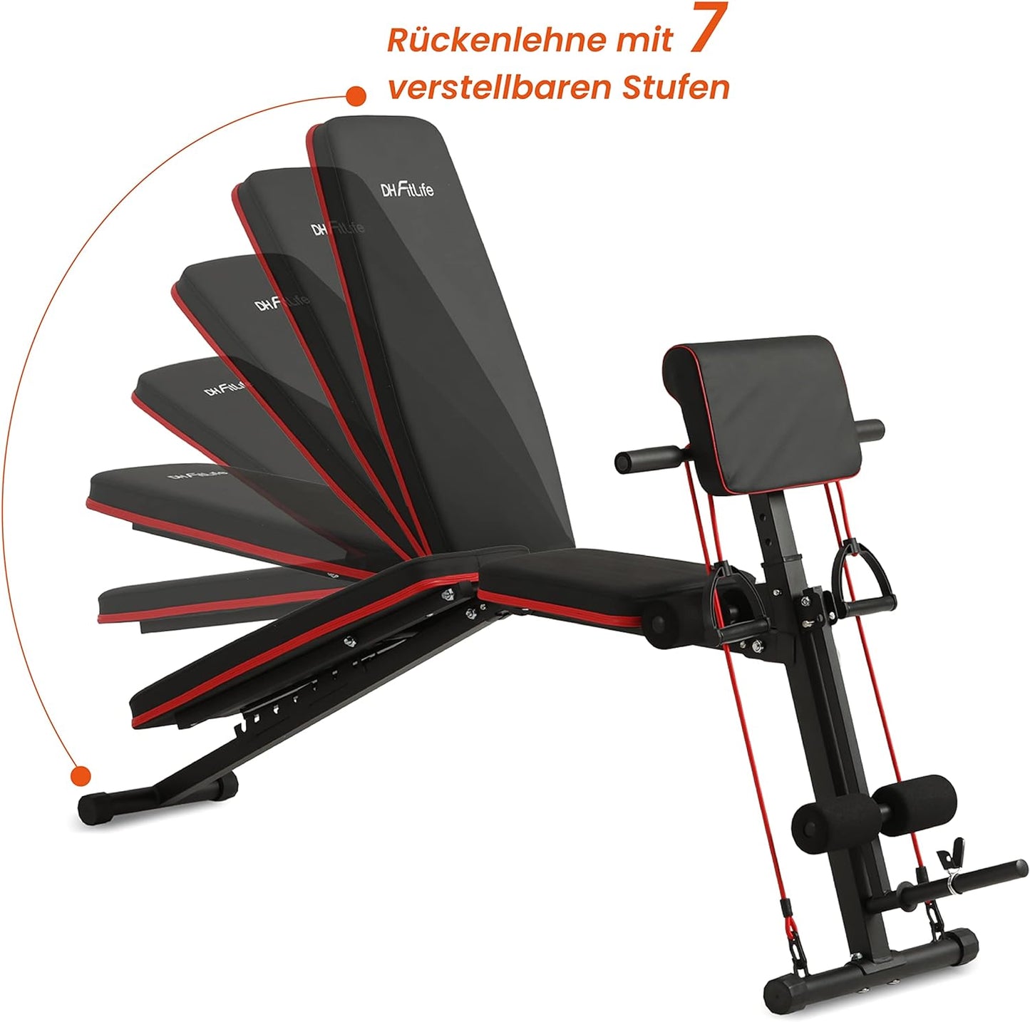 Trainingsbank, Modell 1 mit Curlbank und Beinstrecker