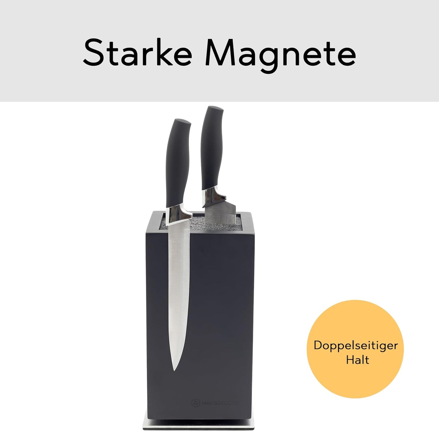 Rotierender Messerhalter mit Magnetstreifen, Edelstahl Rotierend