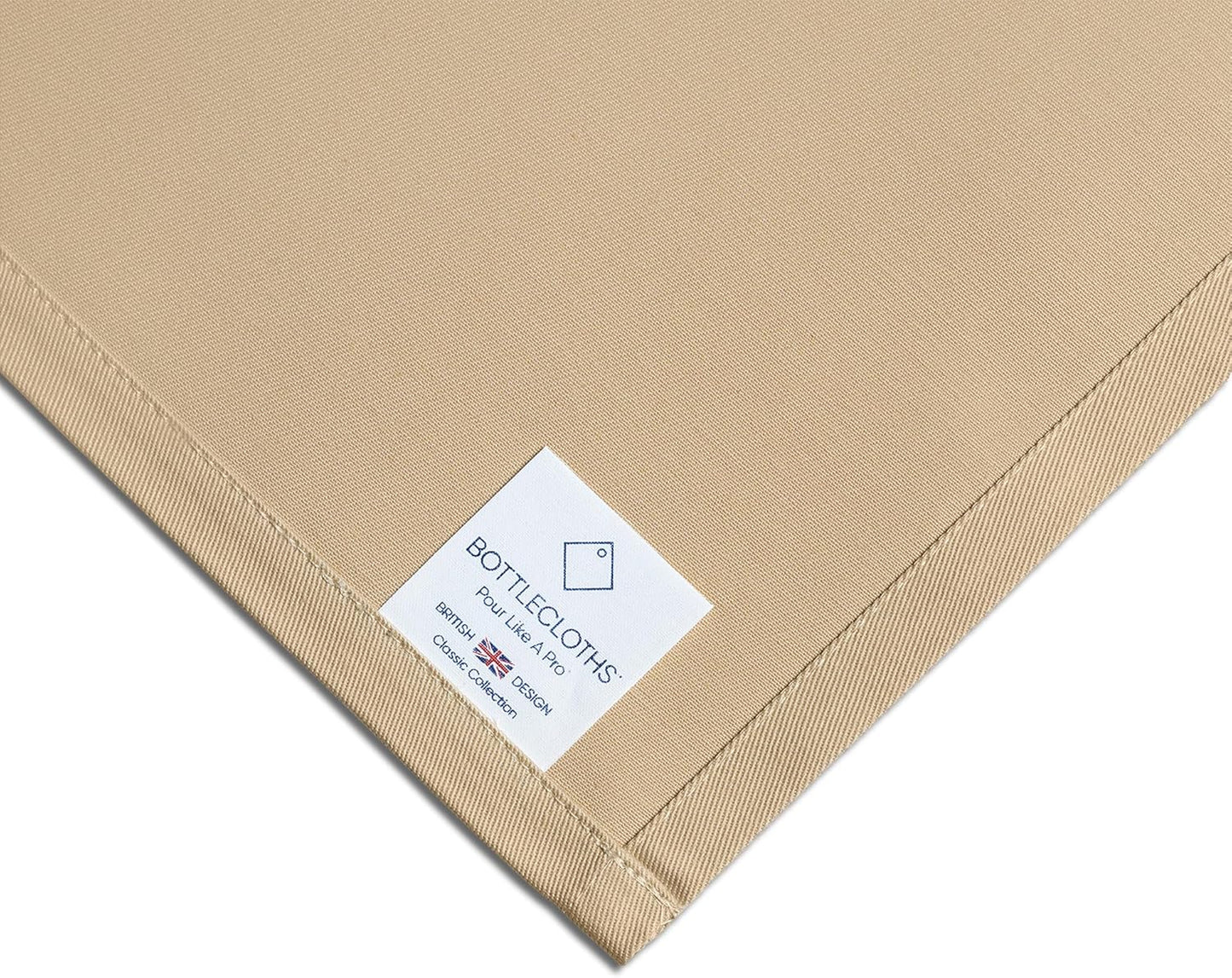 Flaschentuch mit Metallring, Classic Collection, CA-42, Gold mit Goldenem Metallring 1 Stück