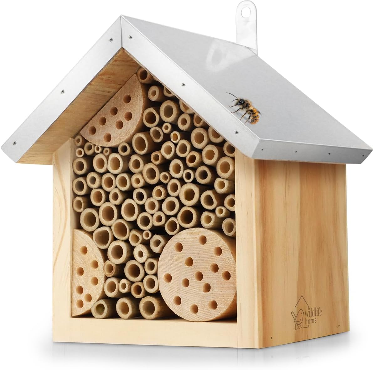 Bienenhotel, Bienenhotel mit Metalldach