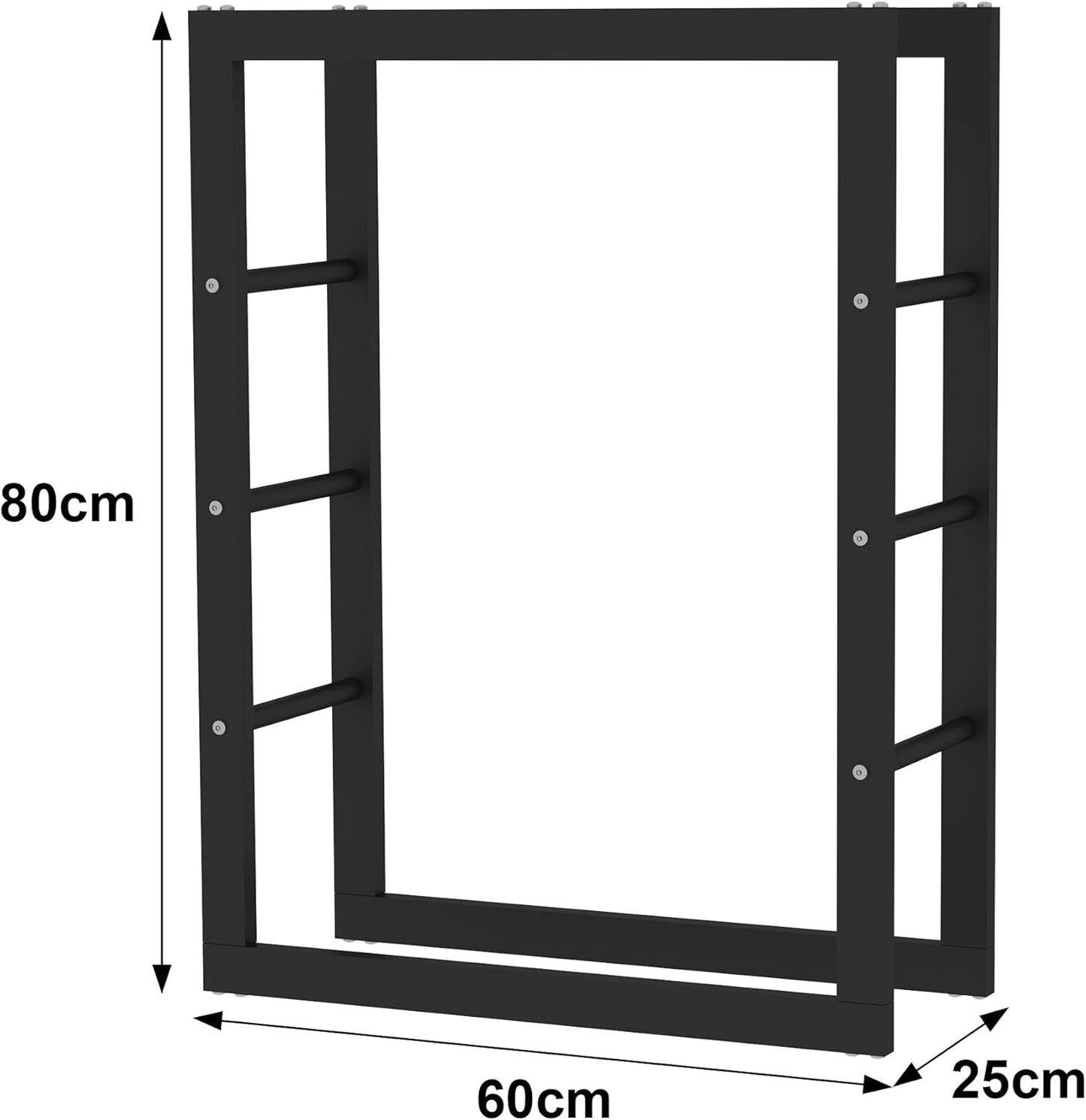 Kaminholzregal, 60x25x80cm