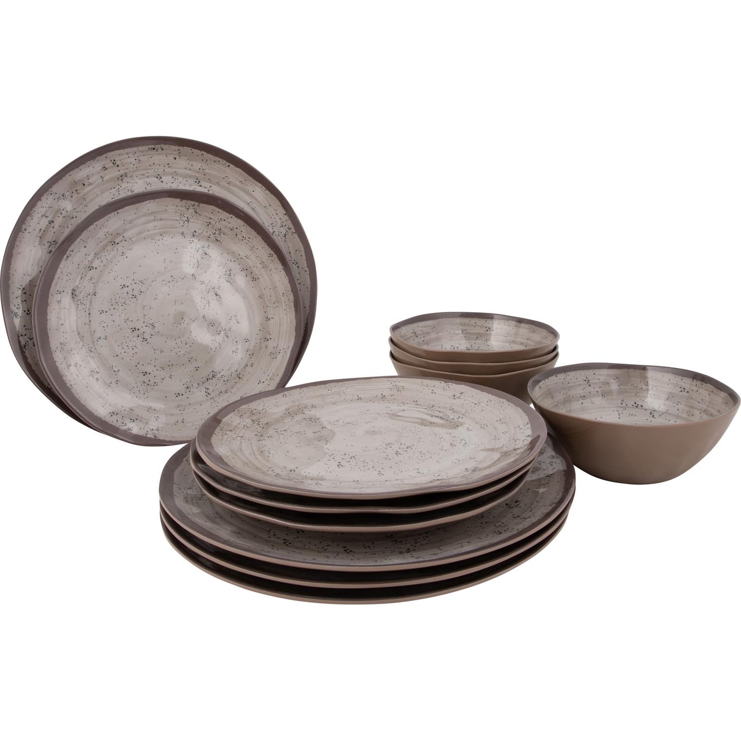 Melamin Geschirr Set, Beige