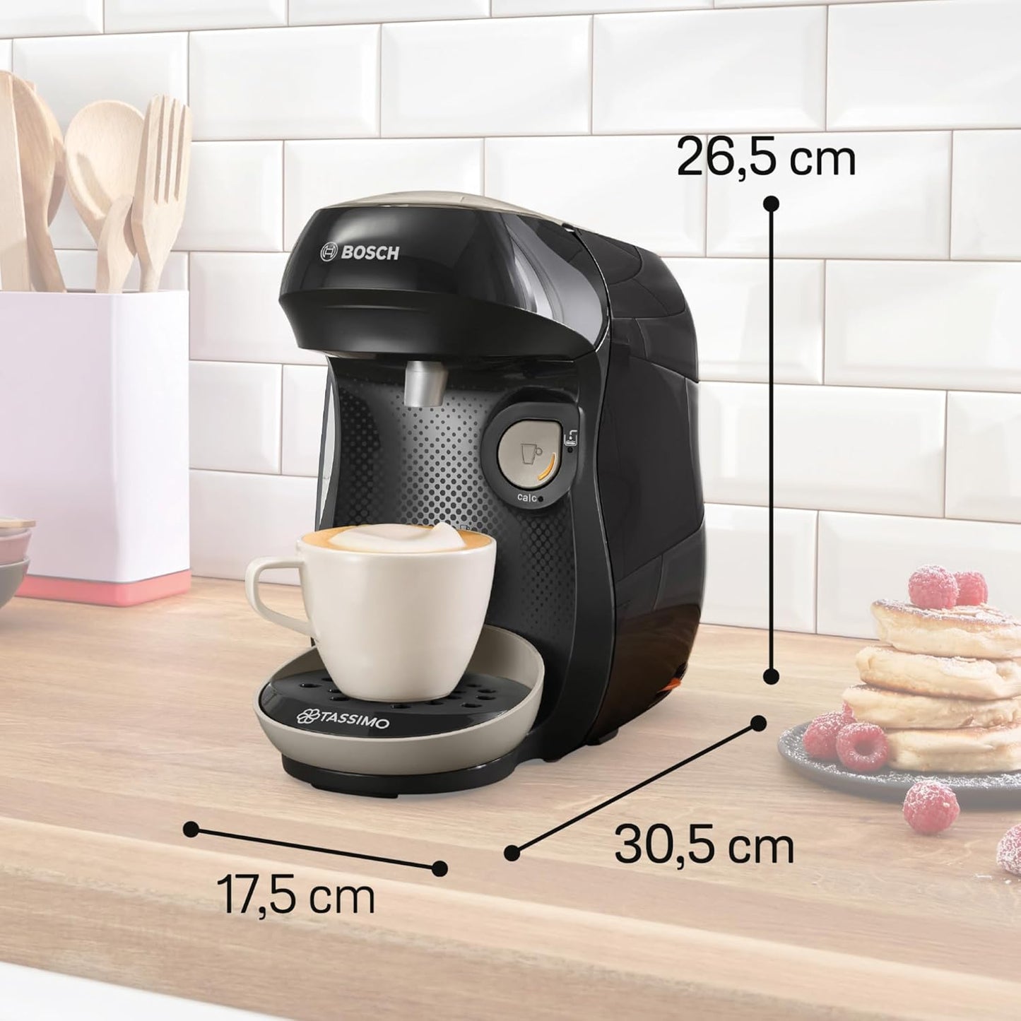 Tassimo Happy friendly Kapselmaschine, Black/Cream
