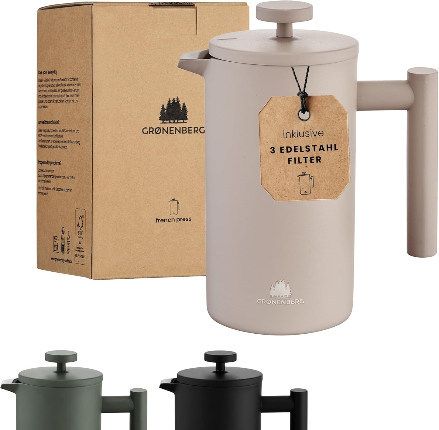 French Press mit Thermo-Funktion, Earth 1000 ml
