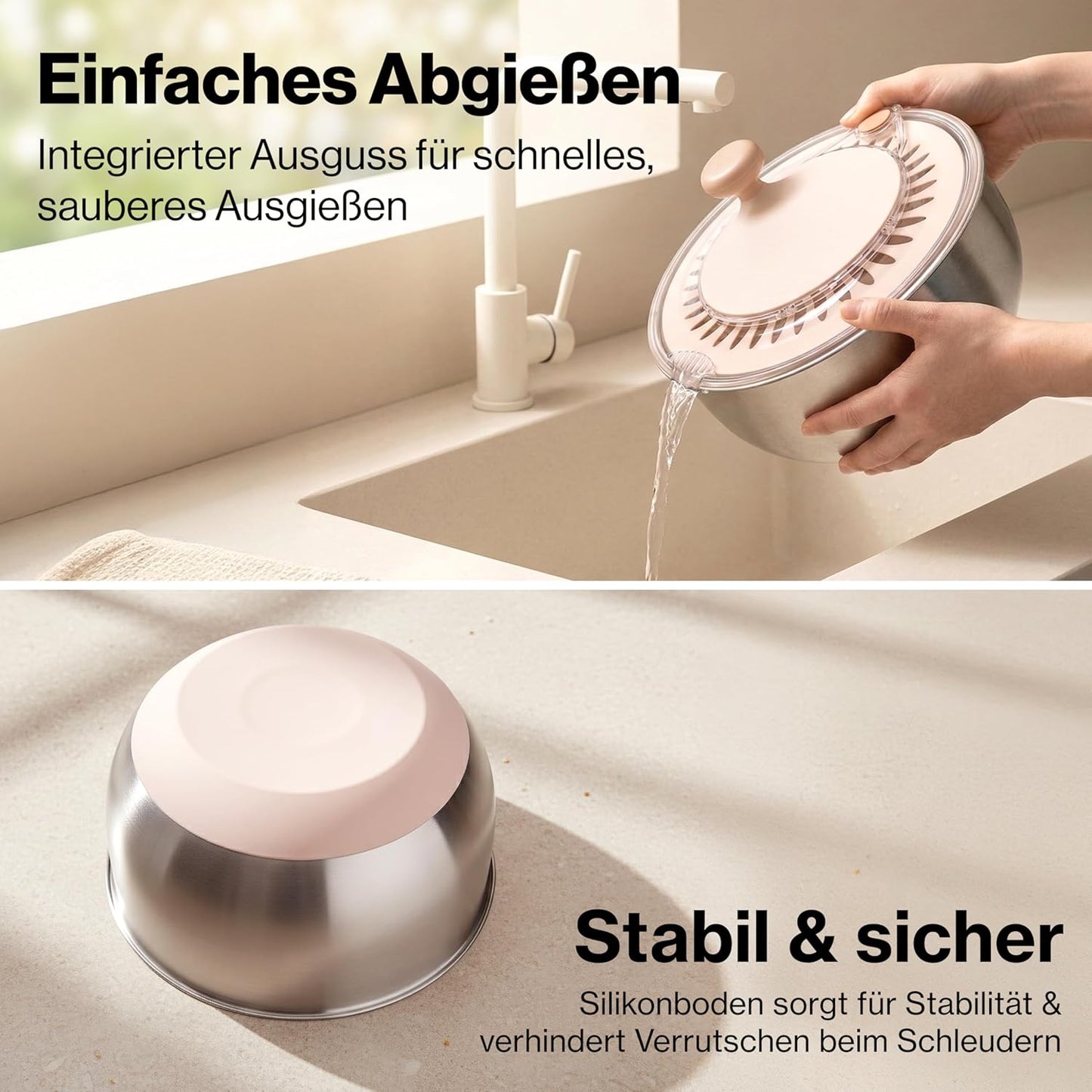 Salatschleuder, Beige